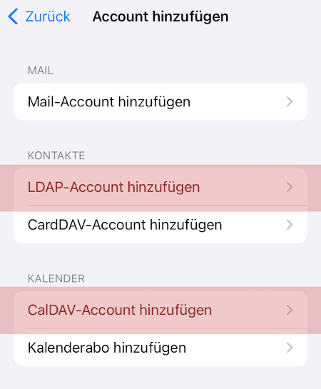CardDAV | CalDAV iOS
