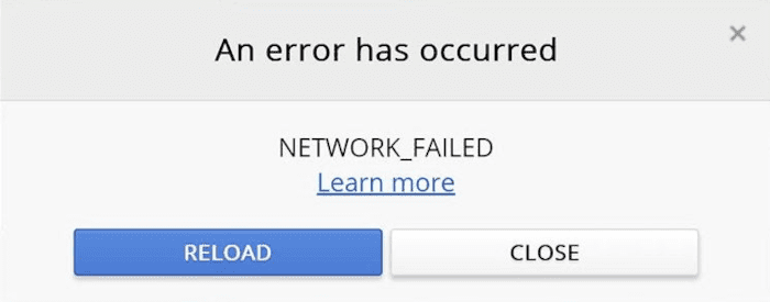 Network failed
