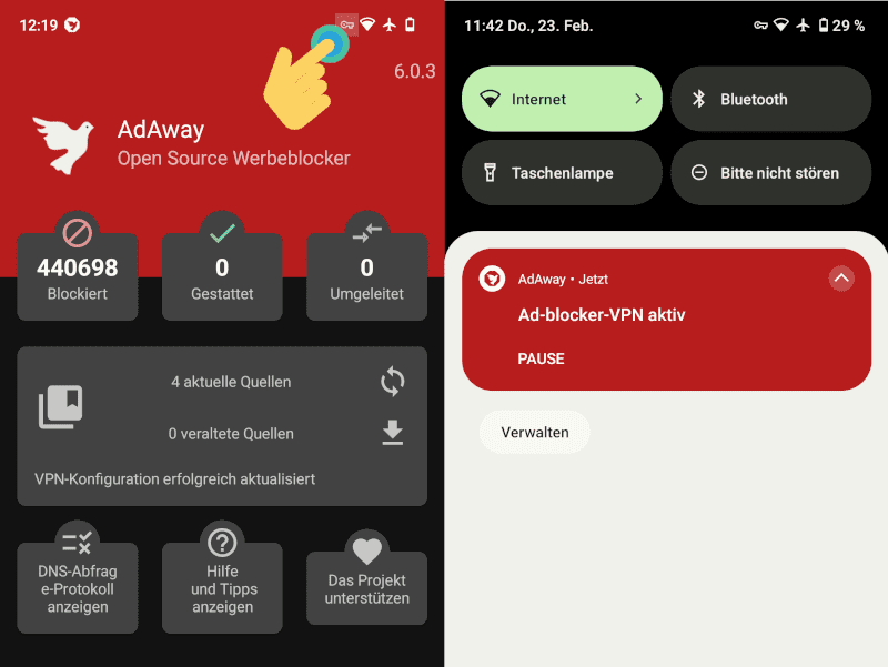 AdAway-Aktiv