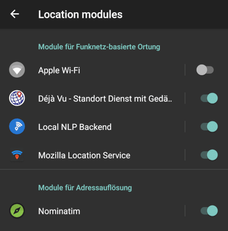 Location Modules