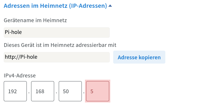 Raspberry Pi: Feste IP-Adresse