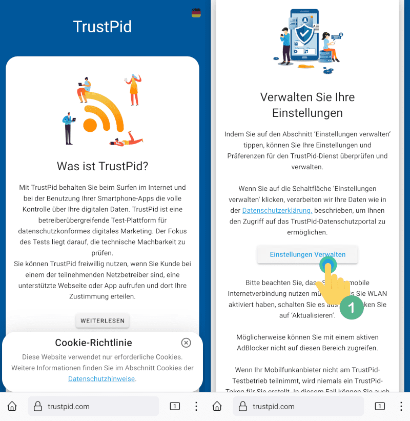TrustPID-Verwaltung