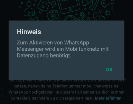 WhatsApp ohne Orbot